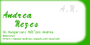 andrea mezes business card